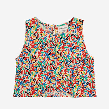 CONFETTI ALL-OVER WOVEN TOP
