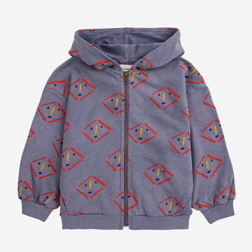MASKS ALL OVER ZIPPED HOODIE