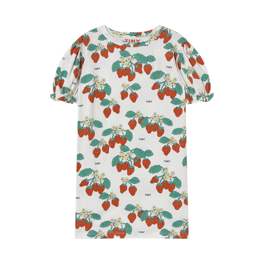 STRAWBERRIES PUFF SLEEVE DRESS