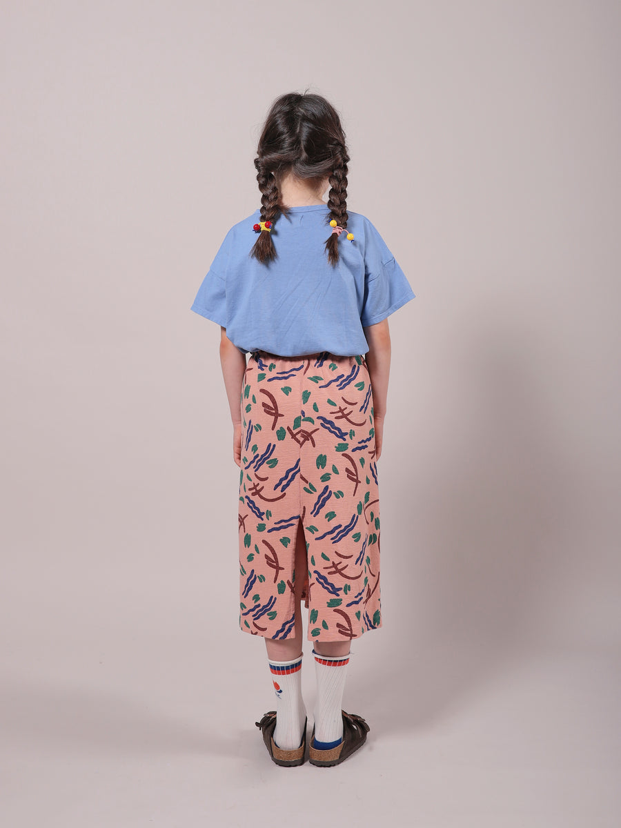 STROKES JERSEY MIDI SKIRT