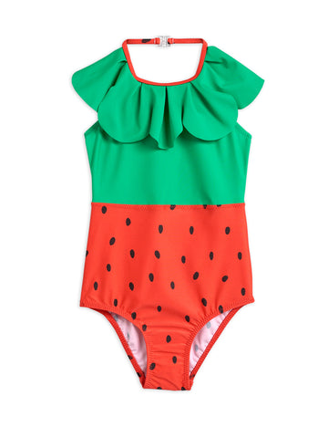 STRAWBERRY HALTERNECK UV SWIMSUIT
