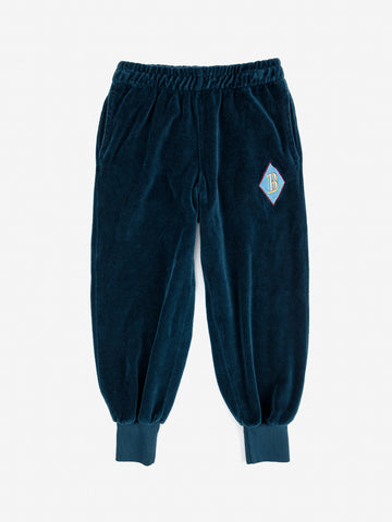 B PATCH VELVET JOGGING PANTS