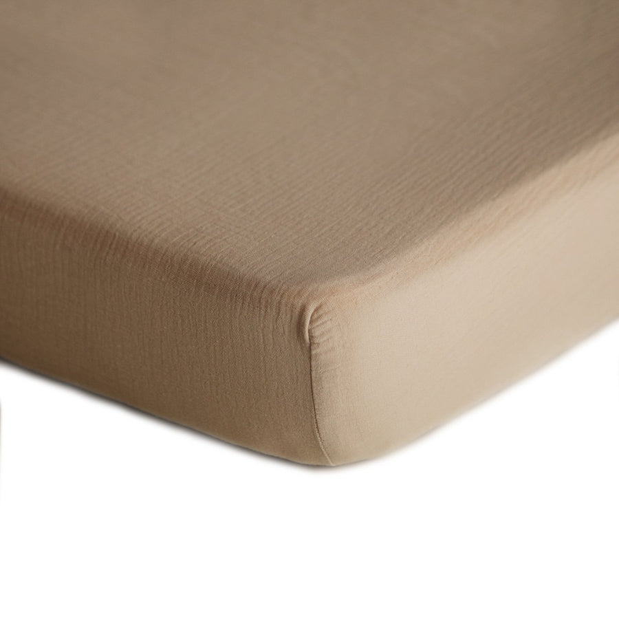 EXTRA SOFT MUSLIN CRIB SHEET⎜NATURAL