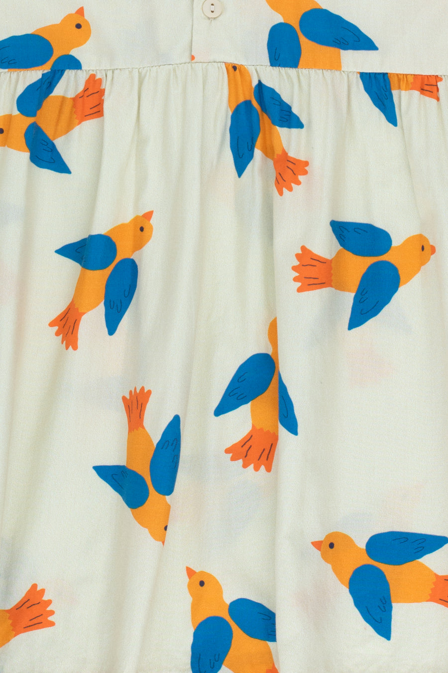BIRDS V NECK DRESS